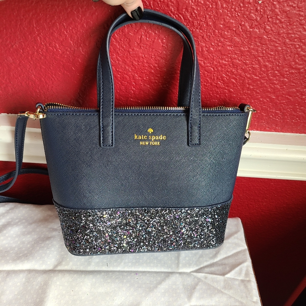 Kate Spade small glitter bucket purse